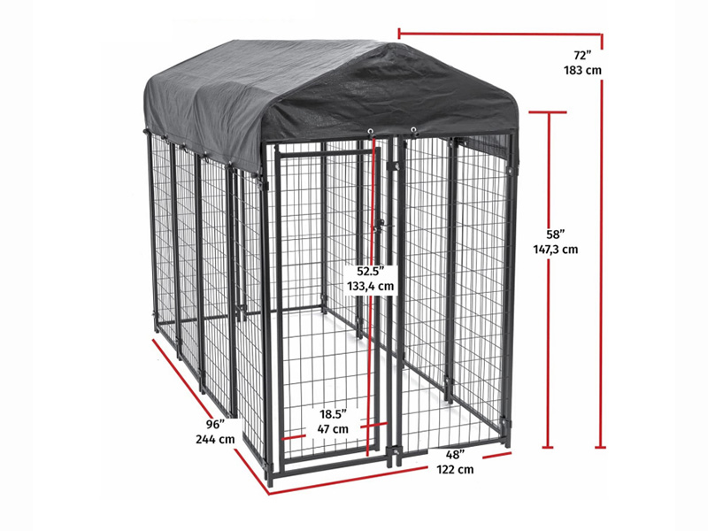 Rugged Outdoor Dog Kennel Secure Weatherproof 7
