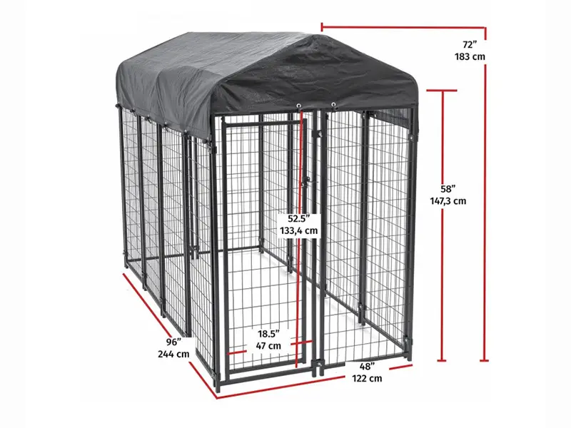 Metal Dog Crate A195 Iron Wire and Galvanized Square Tube; Splicing Assembly;factory Price 7