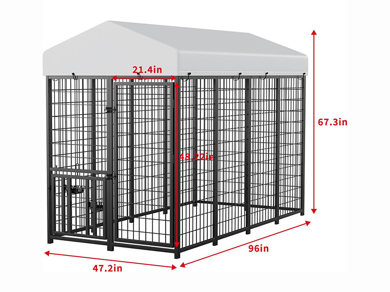 Rugged Outdoor Dog Kennel Secure Weatherproof 5