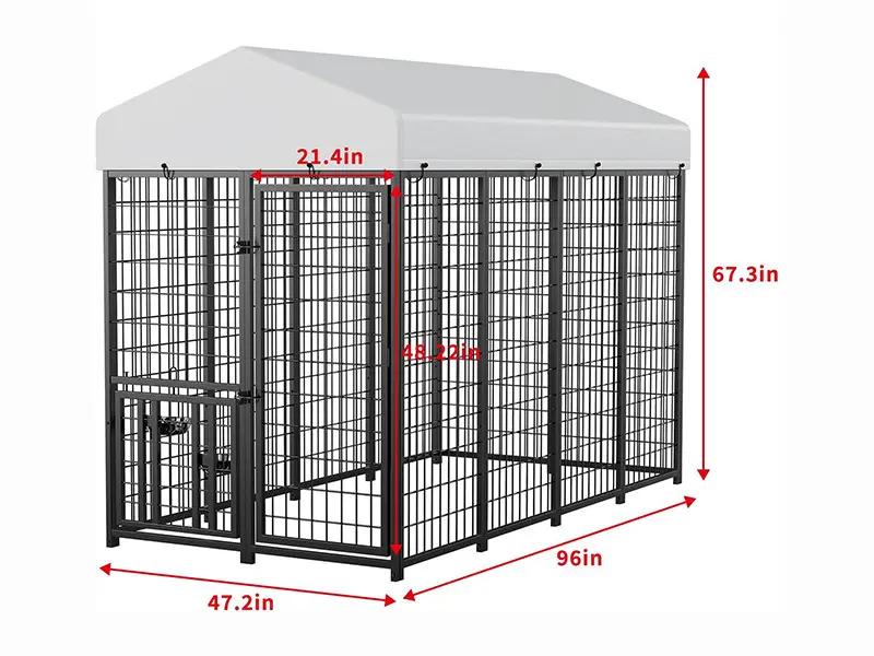 Metal Dog Crate A195 Iron Wire and Galvanized Square Tube; Splicing Assembly;factory Price 5