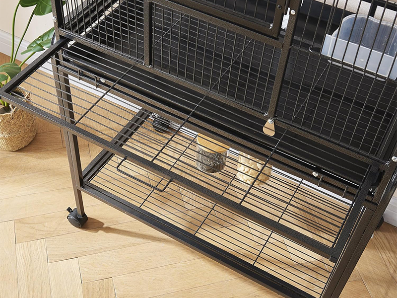 Black Steel Metal Pet Parrot Cage Premium Quality 6