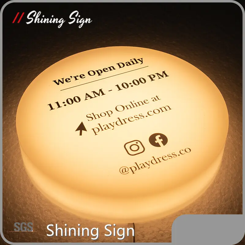 Light Up Sign Box Metal Backlit Signs - - Shining Sign 1