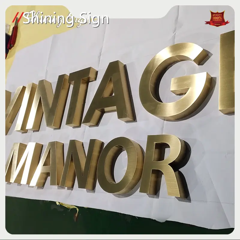 Metal Letters on Wall 60 ℃ by Shining Sign 1