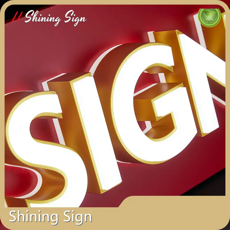 Front and Back Lit Channel Letters Shops - - Shining Sign 1
