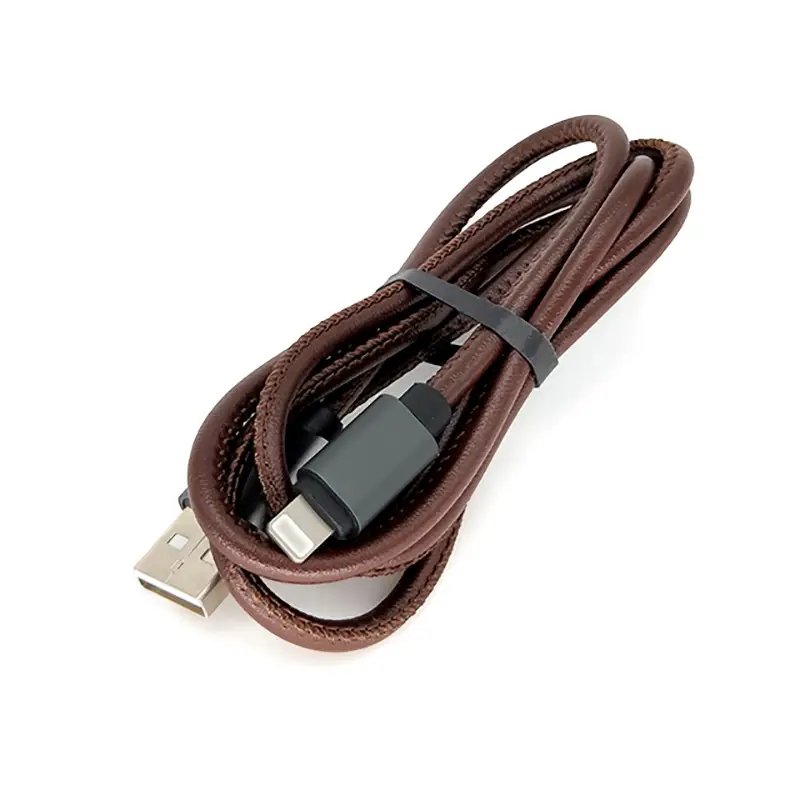 Fast charging PU leather 8 pin usb data sync charging cable for Iphone  SXD115 1
