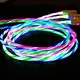 New Arrival Flowing Visible LED Light-Up USB Data Sync Charger Cable for iPhone SXD151 2