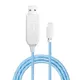 New Arrival Flowing Visible LED Light-Up USB Data Sync Charger Cable for iPhone SXD151 3