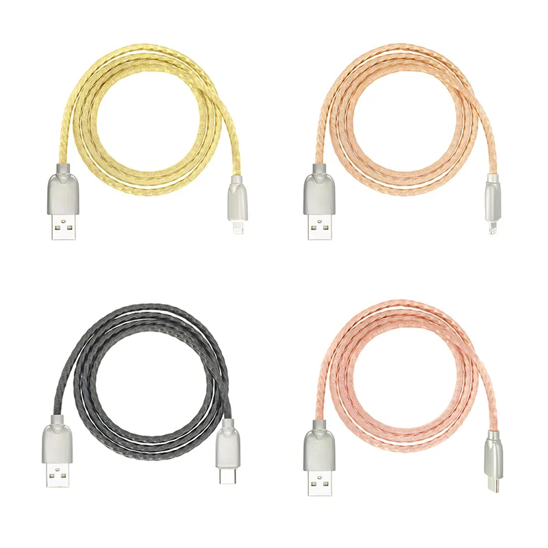 2018 newest necklace metal spring usb data charging usb cable for mobile phone SXD150 3