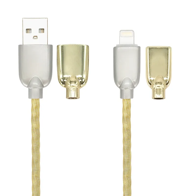 2018 newest necklace metal spring usb data charging usb cable for mobile phone SXD150 4