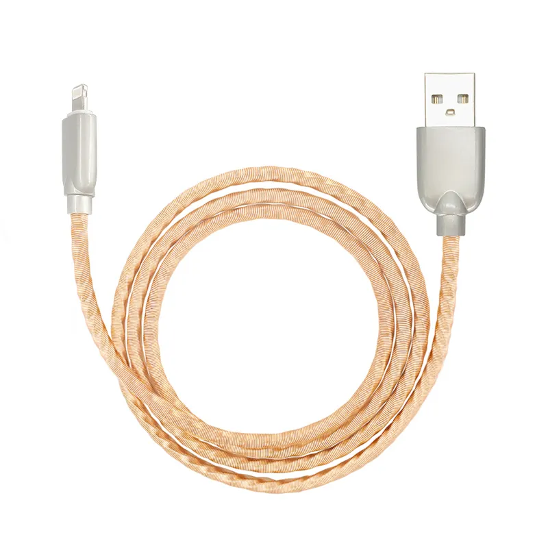 2018 newest necklace metal spring usb data charging usb cable for mobile phone SXD150 6