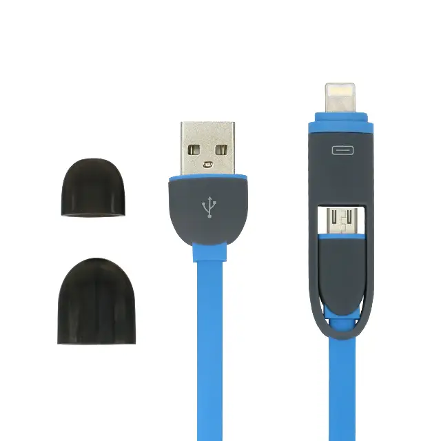 2 in 1 charging cable multi lightning micro usb data cable for mobile phone 1