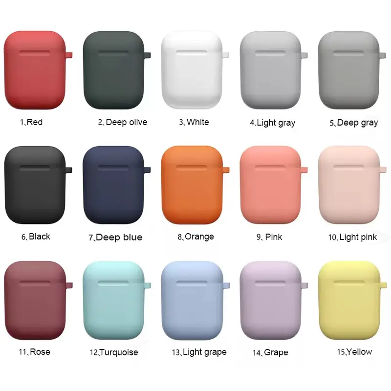 Thicker 2mm silicone airpods cover softer case for airpods earphone SXD1107 1
