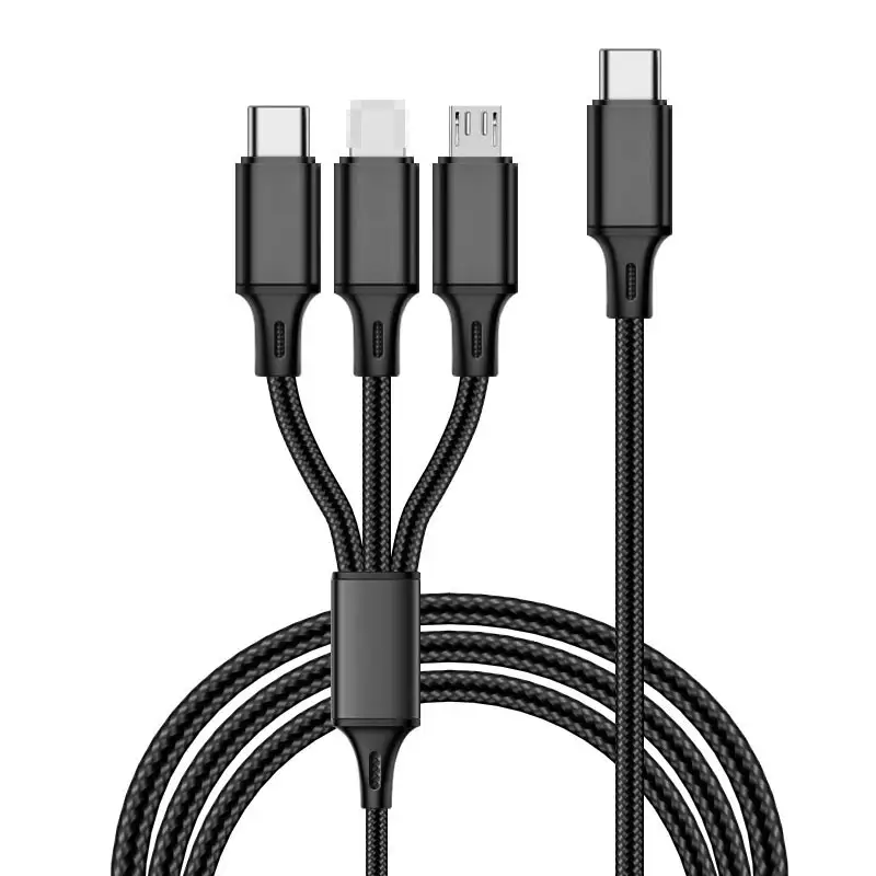 Fast charge PD18W Usb C to Usb C Lightning Micro 3 in 1 PD cable for mobile phone macbook 1