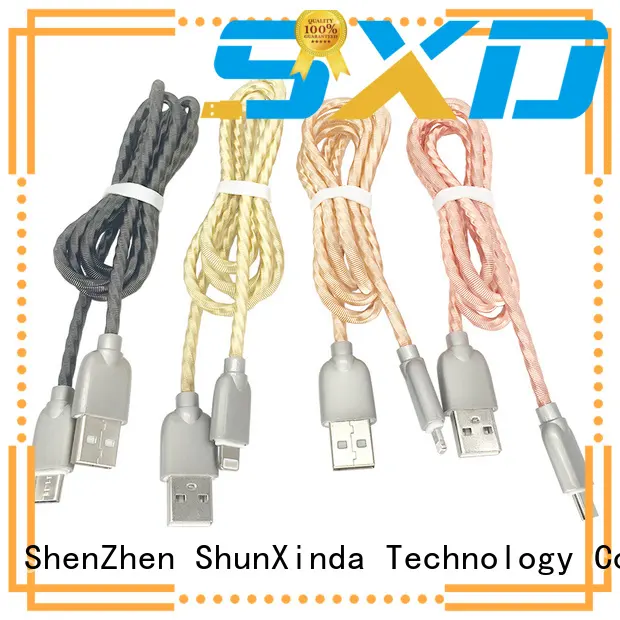nylon sync iphone usb cable oem ShunXinda manufacture 1