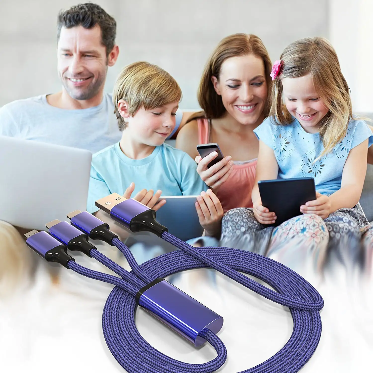 portable cloth magnetic ShunXinda Brand multi charger cable 7
