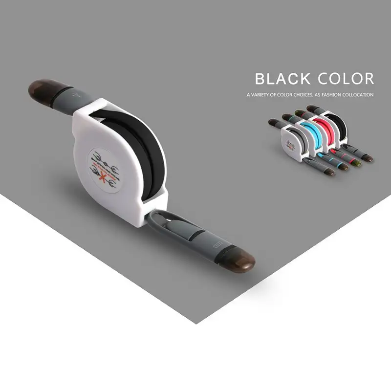 retractable charging cable retractable gift nylon ShunXinda Brand multi charger cable 3
