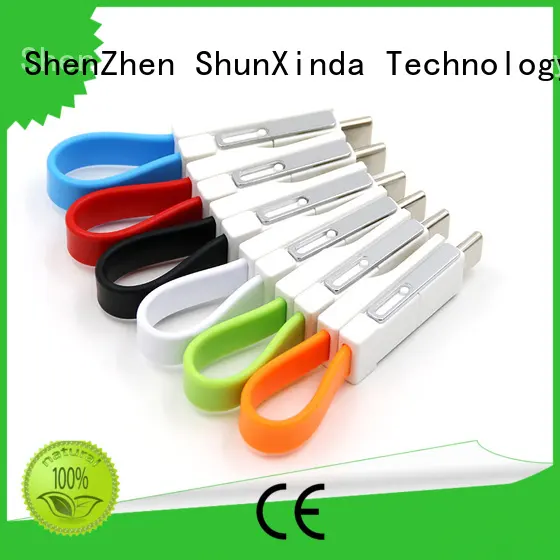iphone pu phone ShunXinda Brand retractable charging cable manufacture 1
