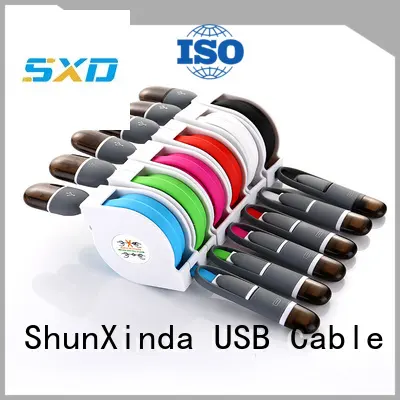 phone android cloth ShunXinda Brand retractable charging cable manufacture 1