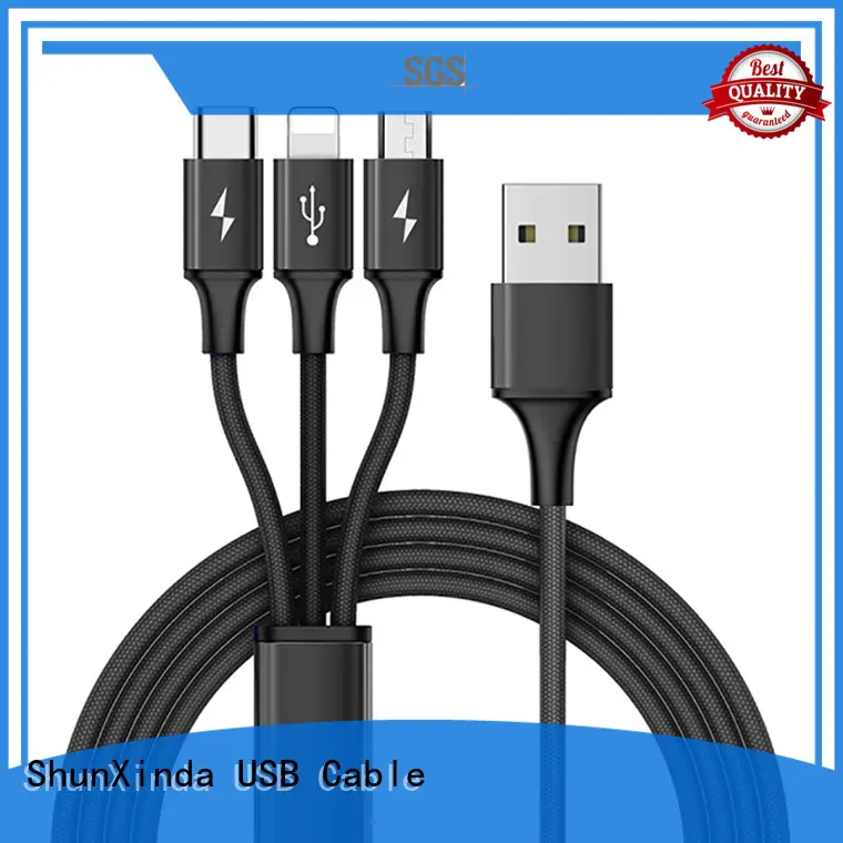 retractable charging cable android phone lanyard ShunXinda Brand multi charger cable 1