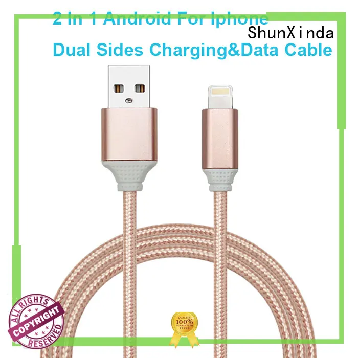 Custom coiled multi charger cable braided ShunXinda 1