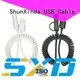 retractable charging cable nylon fast multi charger cable popular company 1