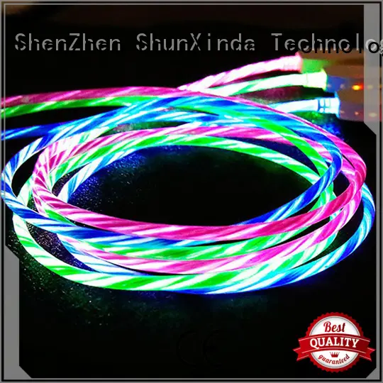 ShunXinda Brand braided leather cable for iphone usb cable oem 1