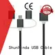 Custom braided multi charger cable fast ShunXinda 1