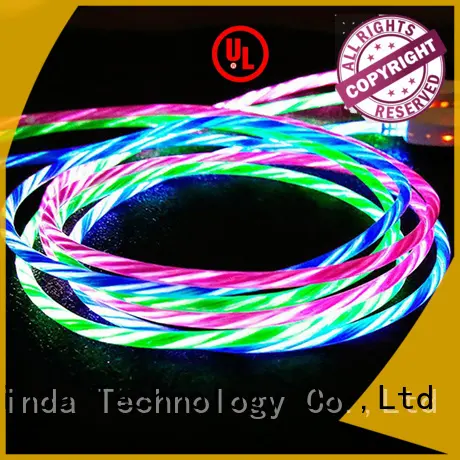 New Arrival Flowing Visible LED Light-Up USB Data Sync Charger Cable for iPhone SXD151 1