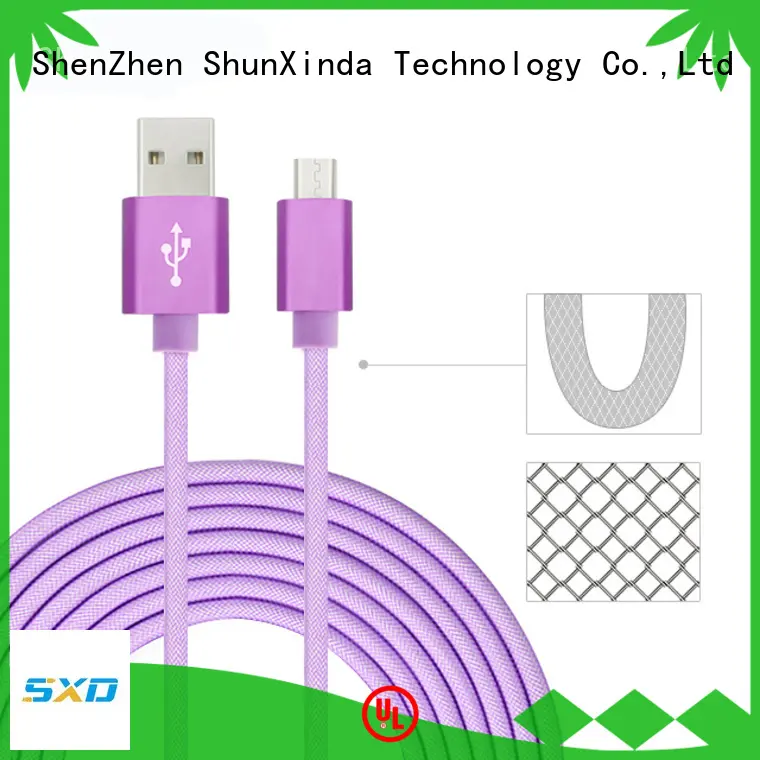 ShunXinda braided fast charging usb cable factory for car 1