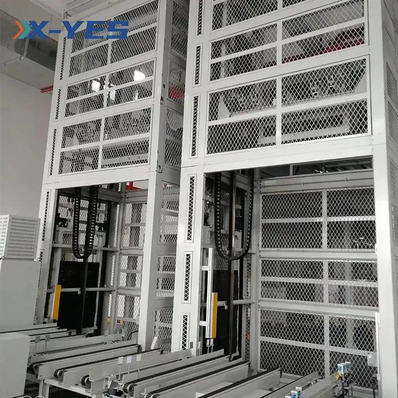 X-YES สายพานลำเลียงแบบลูกสูบแนวตั้ง การขนส่งหลายชั้น สายพานลำเลียงแนวตั้ง ระบบลิฟท์บรรทุกสินค้า สายพานลำเลียงแนวตั้ง 1