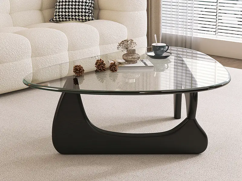 GM-602 GCON Triangle Shaped Glass Coffee Table for Hotel Room & Lobby 1