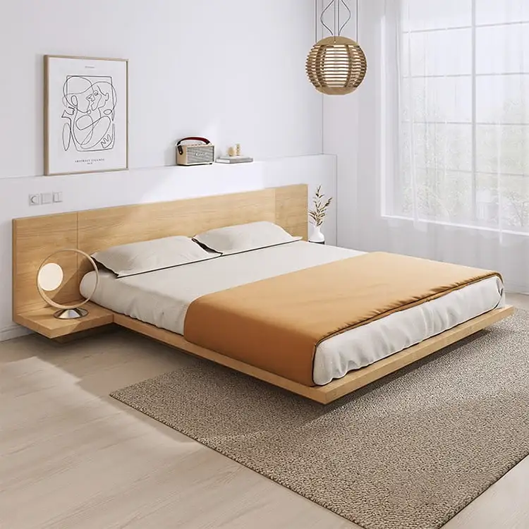 Le lit flottant en bois massif Ezzen exclusif 1