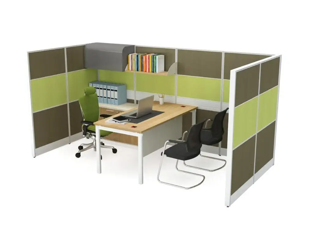 Cloison de séparation flexible pour poste de travail de bureau 1