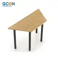 Juego de mesa de muebles escolares trapezoidales de madera 1