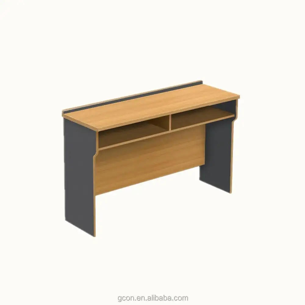 Tavolo da scrivania per studenti economico Scrivanie in laminato per 2 studenti Mobili scolastici Finitura moderna 1