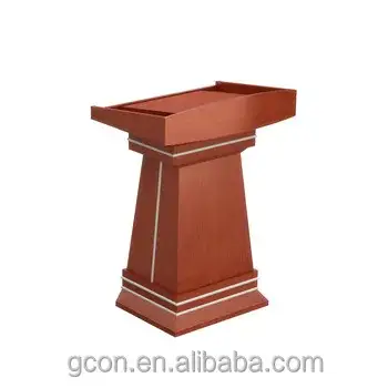 China Fabricante Lattier Speech Designs modernos de suporte de pódio de madeira 1