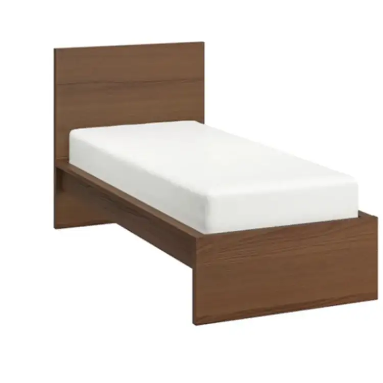 Meubles modernes simples de chambre à coucher de lit de taille simple de fournisseur direct d'usine avec le lit de panneau en bois 1