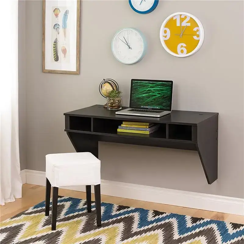 Mesa de computador montada na parede, prateleira flutuante, atacado em massa de gabinete de TV 1
