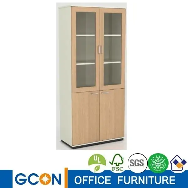 Tall Wood Office Cabinet And Book,Document Shelf 1