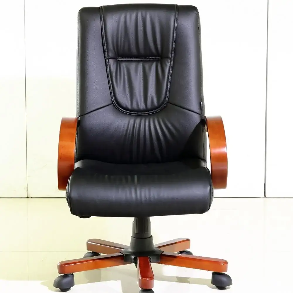 Nhà sản xuất trực tiếp Ghế văn phòng máy tính Black Pu Ghế da văn phòng Boss 1