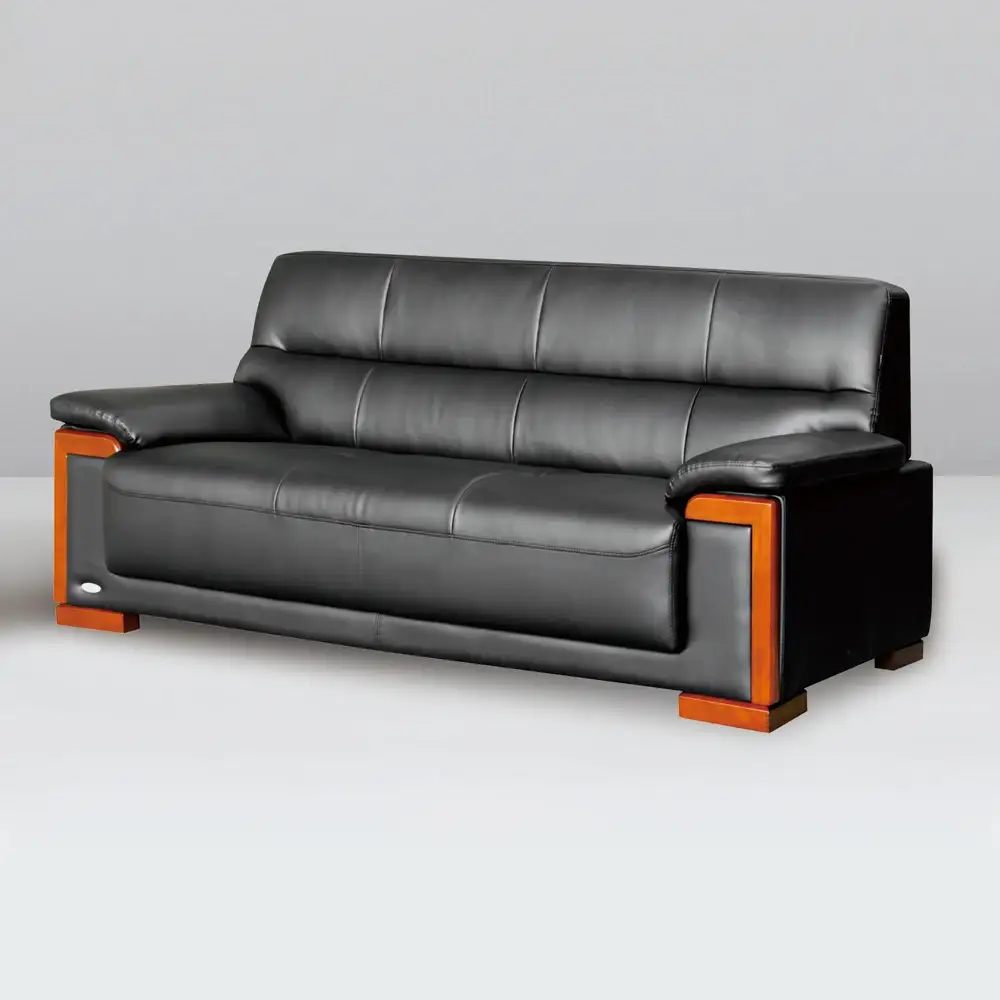 Modern Office 3 Seater Leather Sofa 1