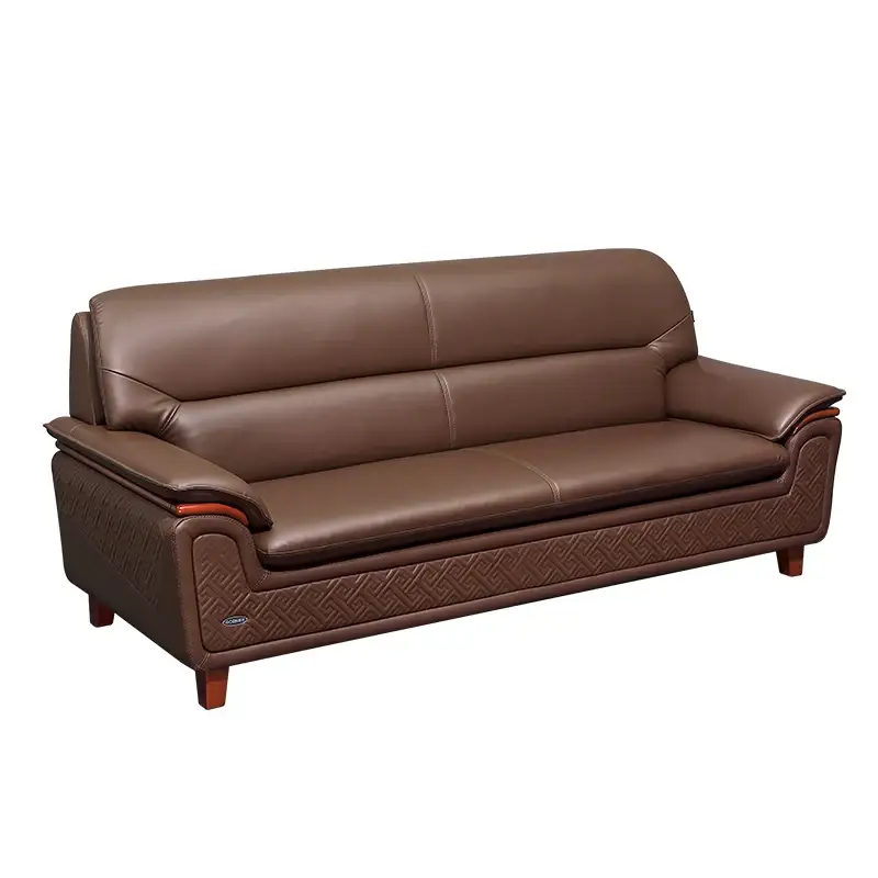 High Quality Solid Wood Frame Pu Leather Sofa 1