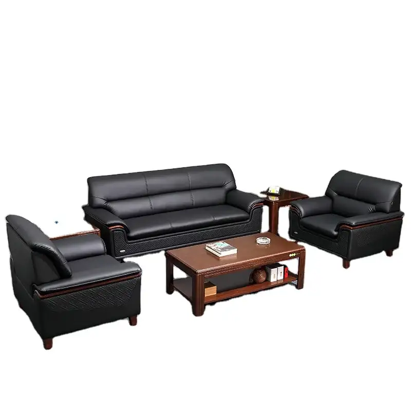 Sofa Thiết Kế Cao Cấp Da Pu Hoàn Thiện Sofa Khung Gỗ Cho Văn Phòng 1