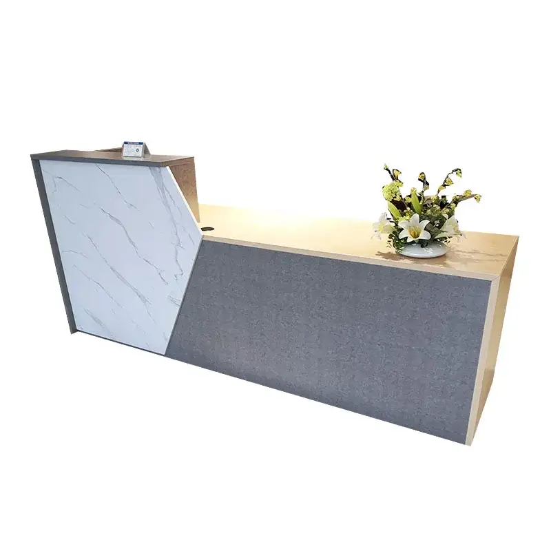 Front Desk Reception Furniture Modern White Reception Desk Beauty Salon 1