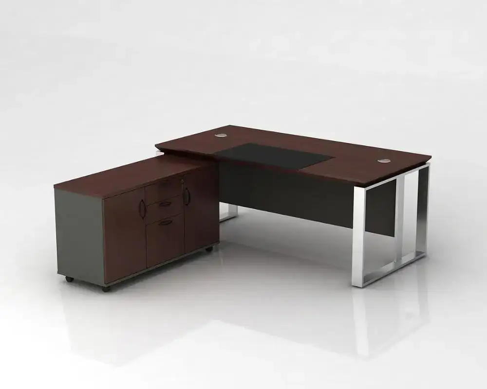 Office Desk Wooden Top Metal Frame Table Turkish Furniture Replica Factory 1