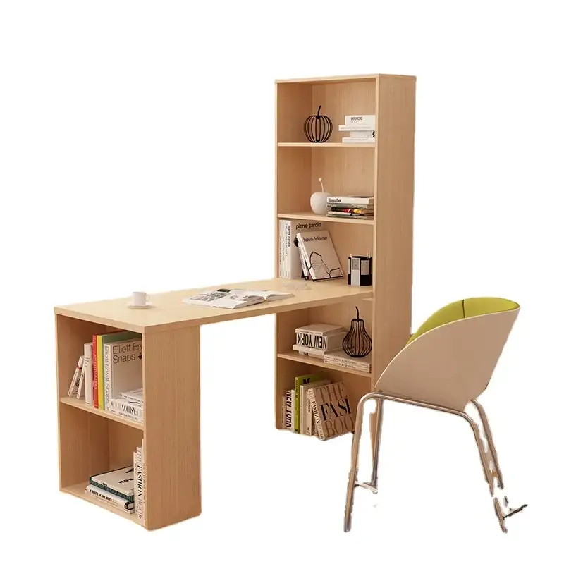 Gcon Hot Selling Wooden Study Table With Bookshelf 1