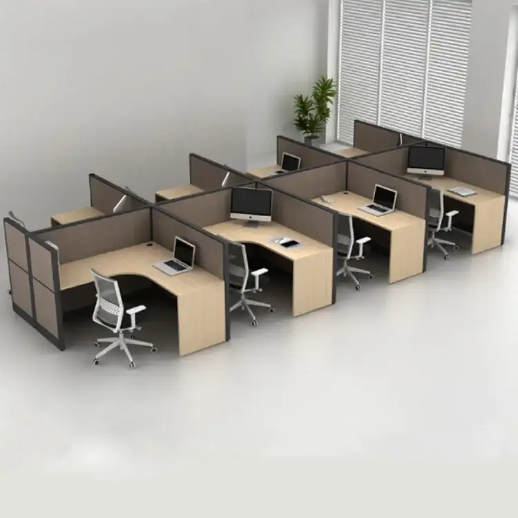 Muebles de oficinas de madera Guangzhou de la fábrica de Gcon del diseño moderno disponibles para el uso de la estación de trabajo de encargo 1
