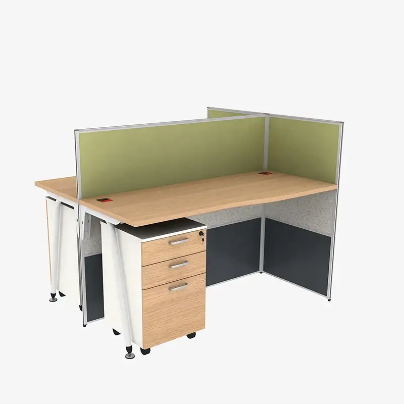 Fabricant de bureau de bureau personnalisé Gcon, cloison de poste de travail pour 2 personnes, mobilier de centre de bureau commercial modulaire 1