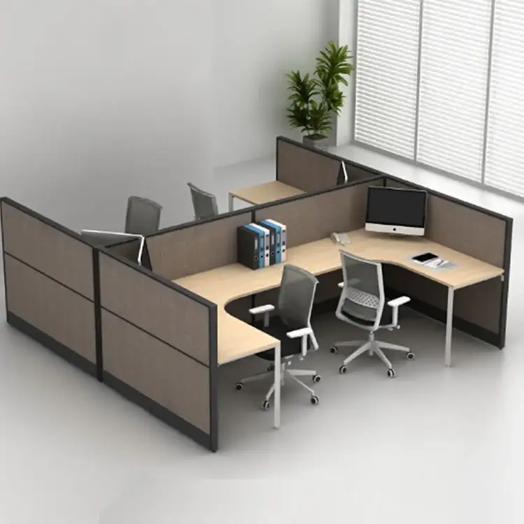 Mobilier de bureau en gros bureau 4 personnes poste de travail de bureau 1