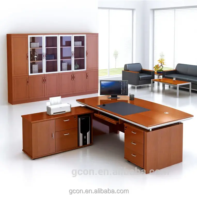Gloss Wooden Furniture Set Executive Office Desk Price 1
